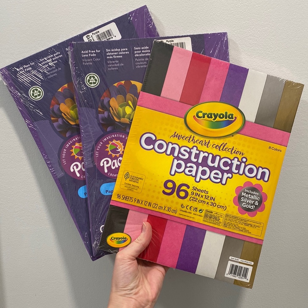NWT Crayola and Tru-Ray Construction Paper Sets (3)